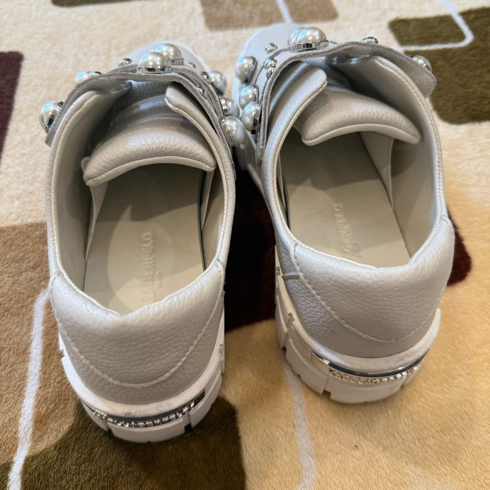 Karl Lagerfeld Silver Platform Shoes